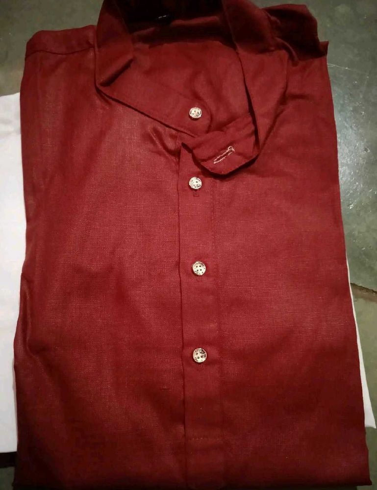 Maroon Collared Shirt
