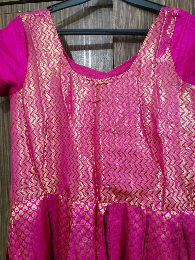 Pink &amp; Gold Ethnic Dress