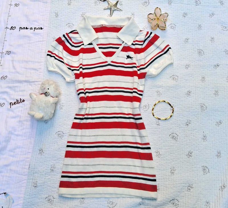 y2k polo fitted Striped top