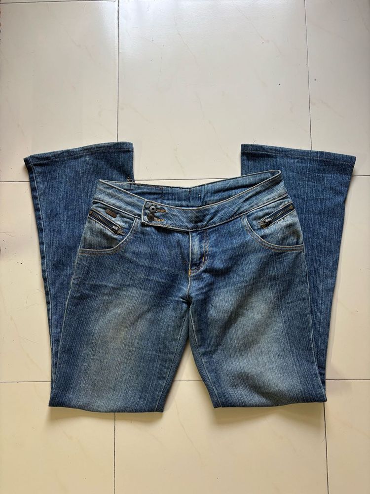 Vintage Y2K Low Rise Flared Jeans