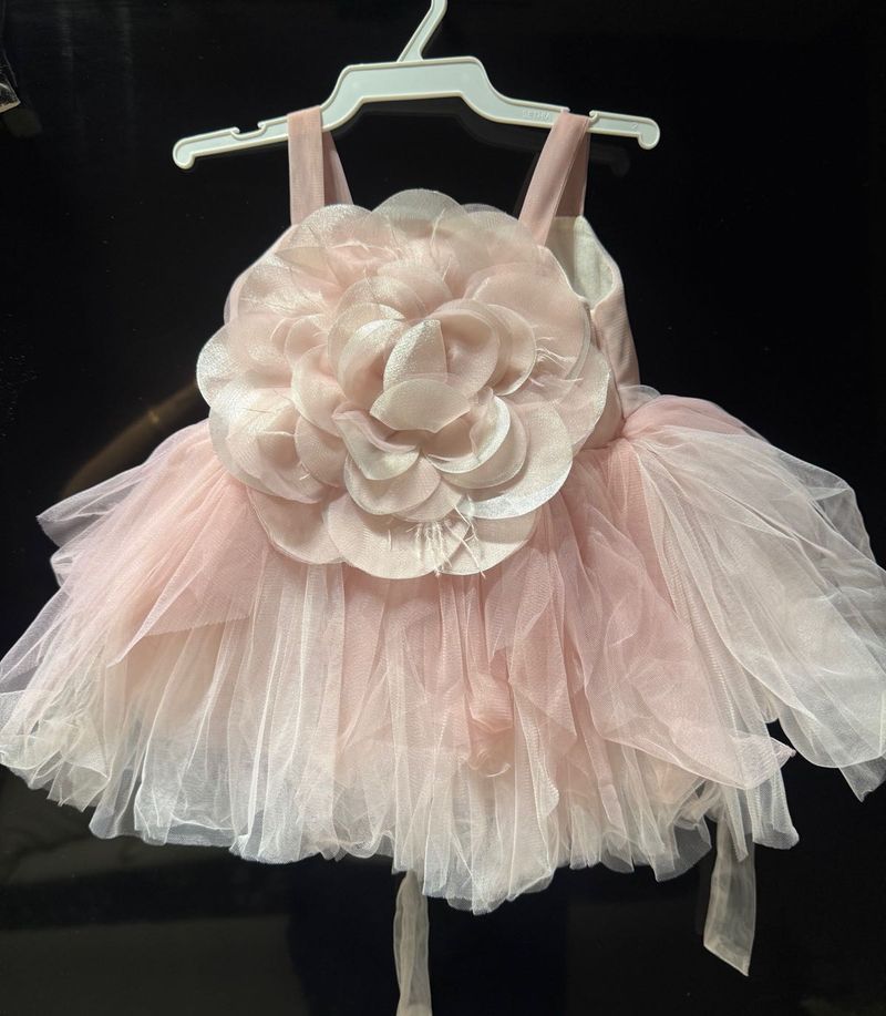 Pink Dress with Flower Detail