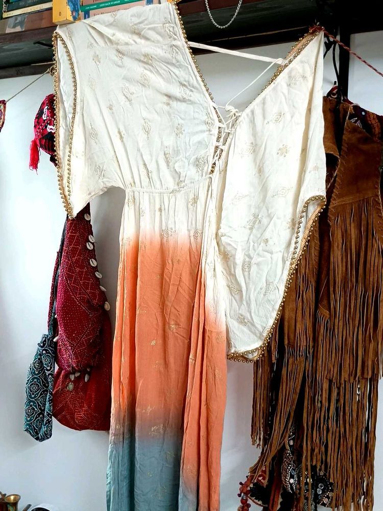 Boho Dip Dye Dress