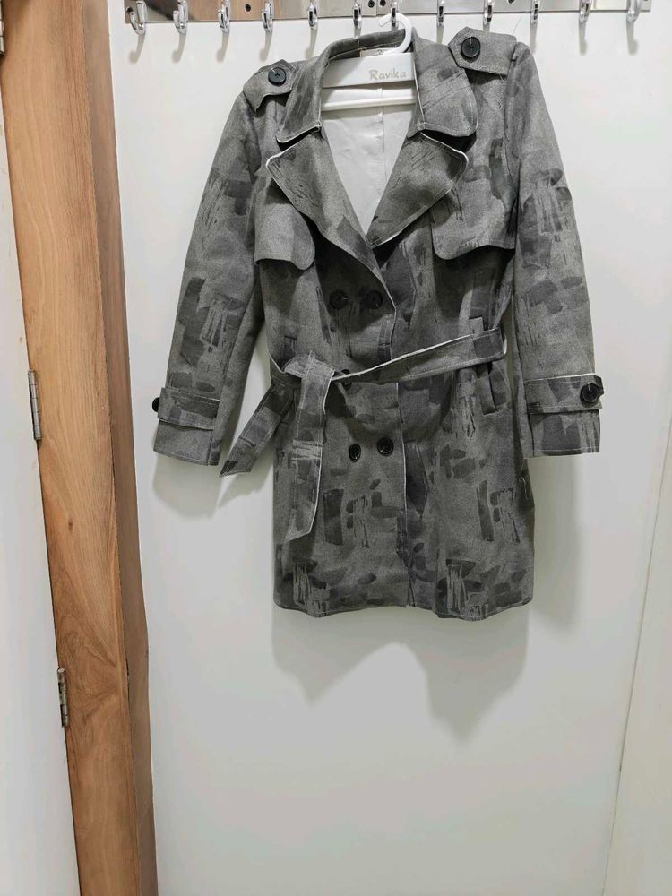 Stylish Patterned Trench Coat