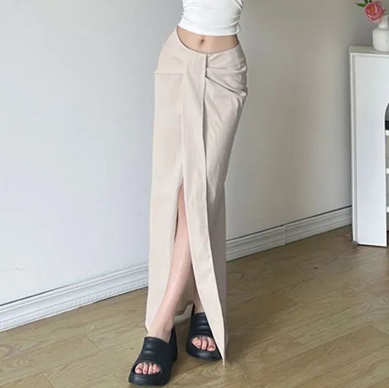 Elegant Slit Maxi Skirt