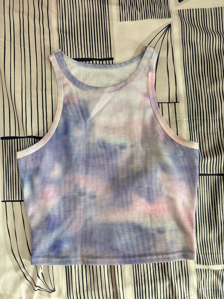 Tie-Dye Racerback Crop Top