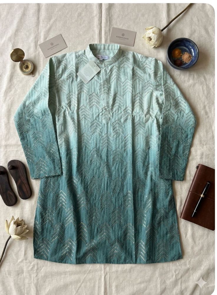 Brand New Teal Ombre Kurta
