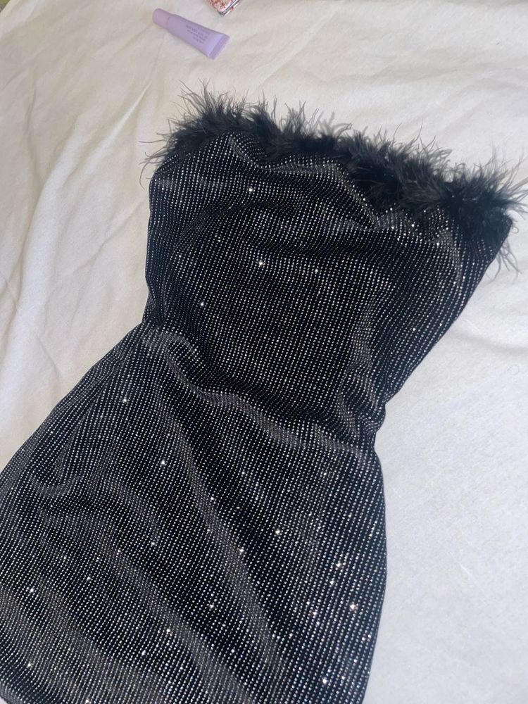 faux sequin party dress