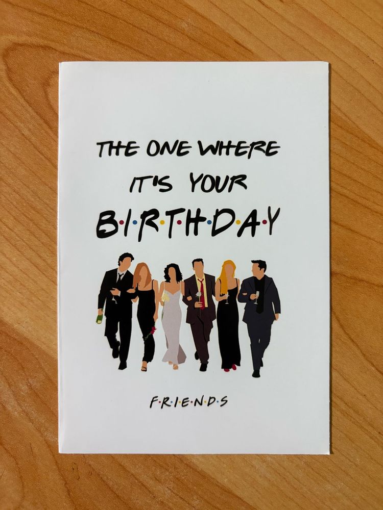 NEW Writeable FRIENDS Birthday Greeting Card