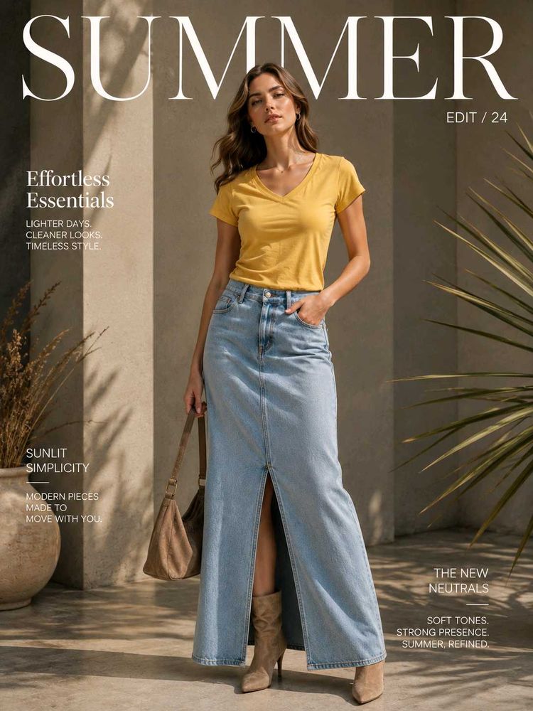 💛 Sunshine Yellow V-Neck Tee — Effortless Summer