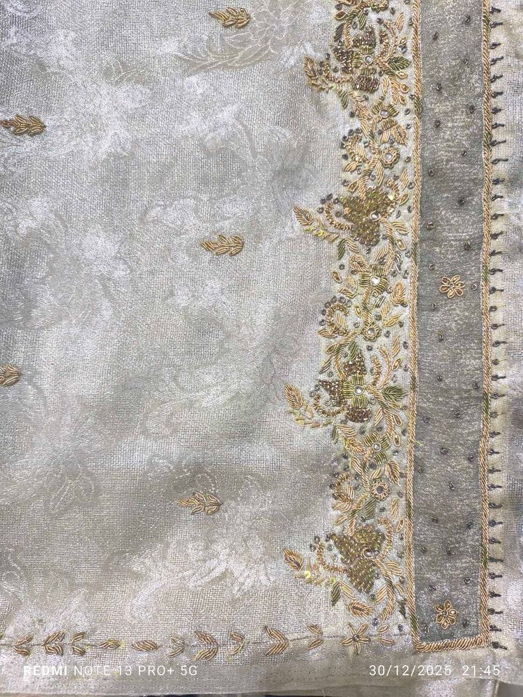 vintage zardosi hand work saree