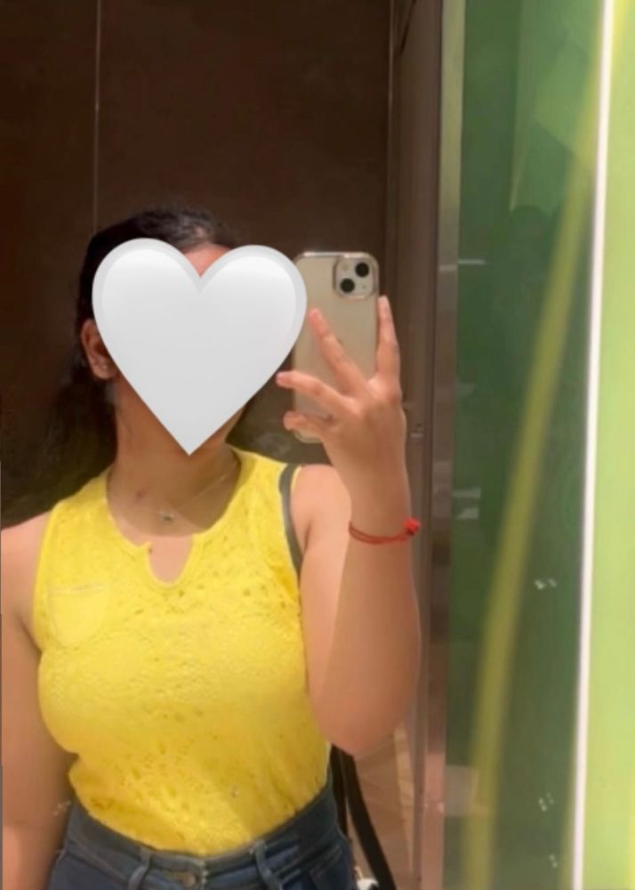 Vibrant Yellow Lace Top