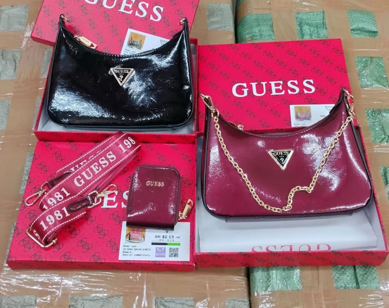 Guess Patent Leather Shoulder Bag