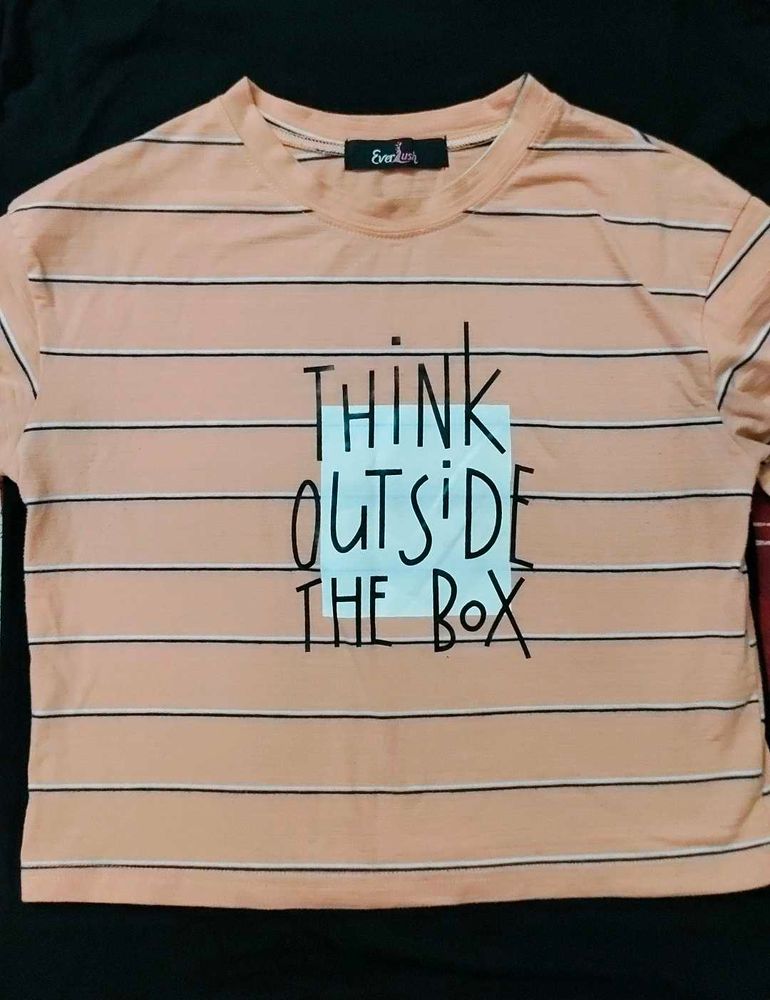 Peach graphic T- shirt | Casual aesthetic top