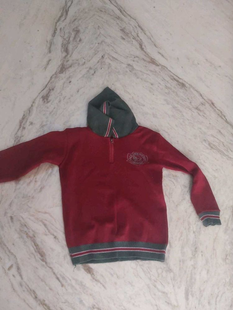Maroon Hooded Sweatshirt