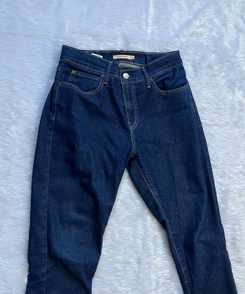 Classic Dark Wash Denim Jeans