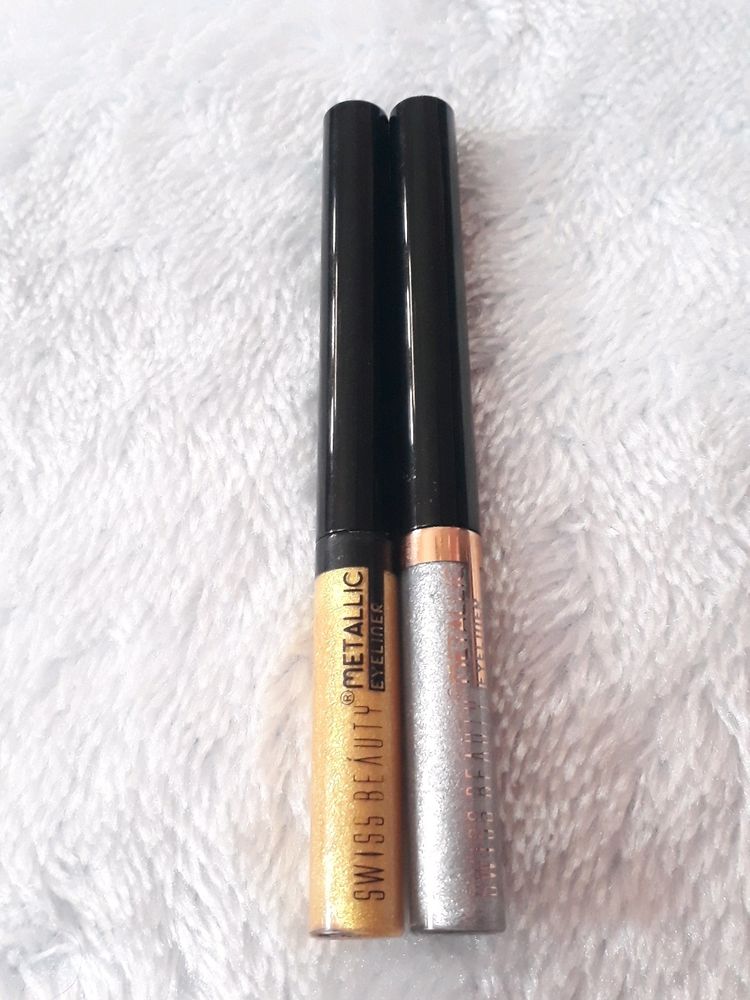 Swiss Beauty Metallic Eyeliner, Eye MakeUp (Silver