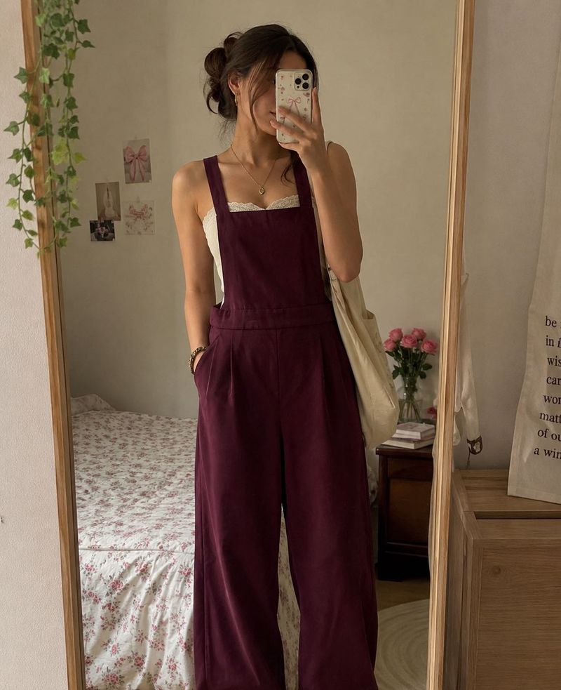 Maroon Wide Leg Jumpsuit