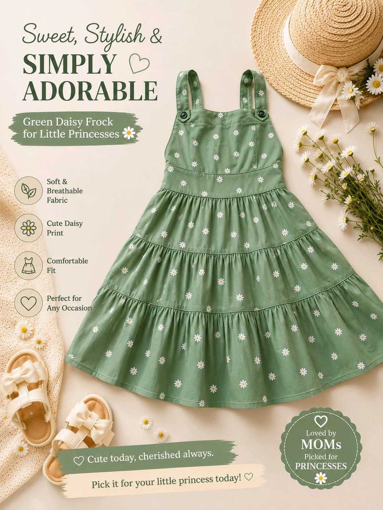 Awesome deal: Green frock &amp; white shirt