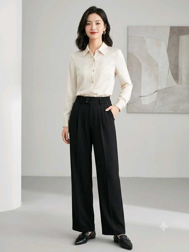 OFF DUTY PLEATED HIGH WAIST PANTS