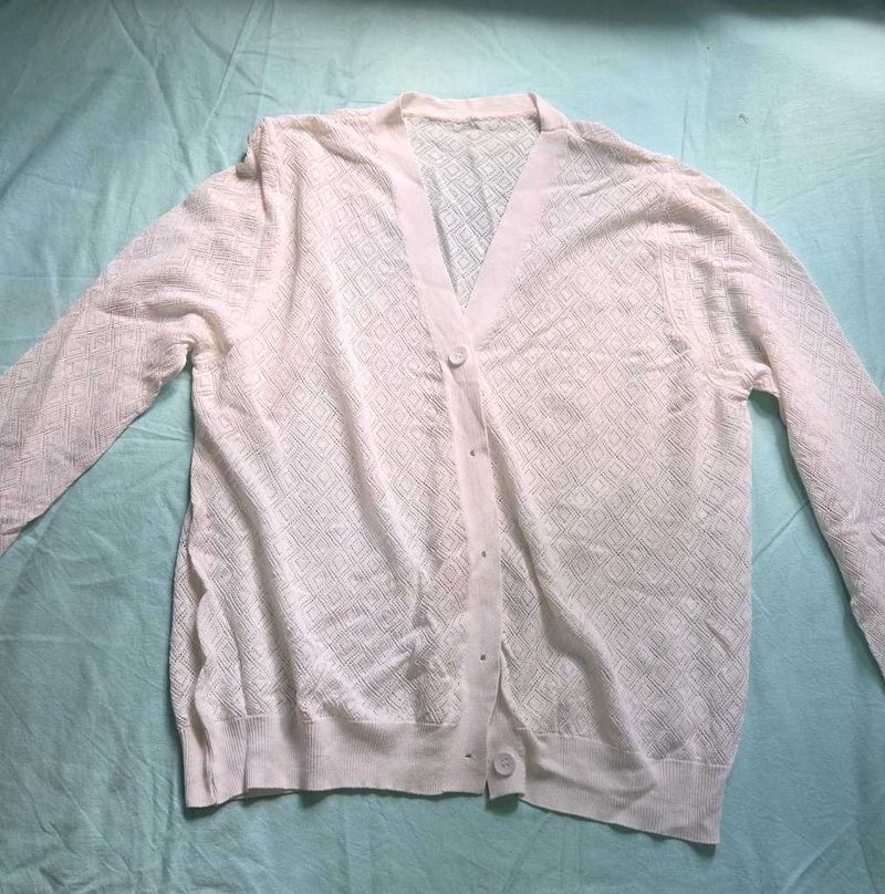 White Knit Cardigan