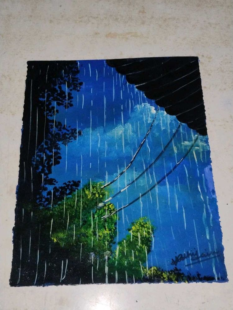 Rainy Day Landscape Painting