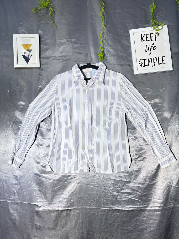 Classic Striped Button-Up Shirt