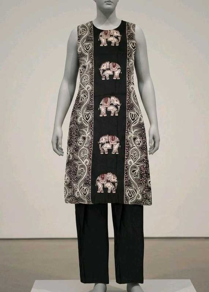 Stylish Elephant Print Kurta Set