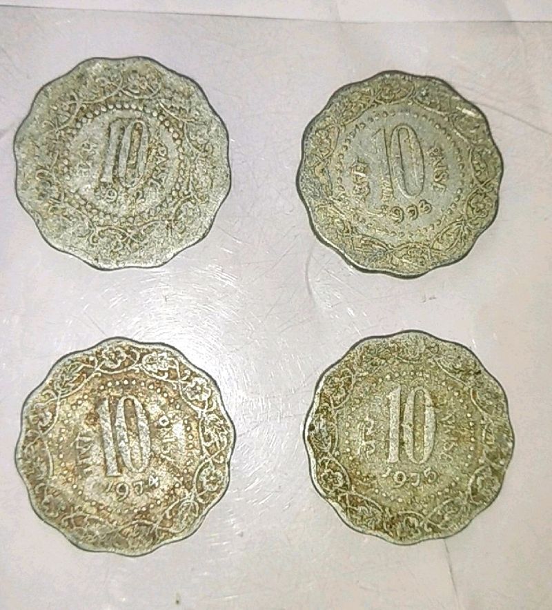 4 Coin Best For Historical Knowledge 10paisa Origi