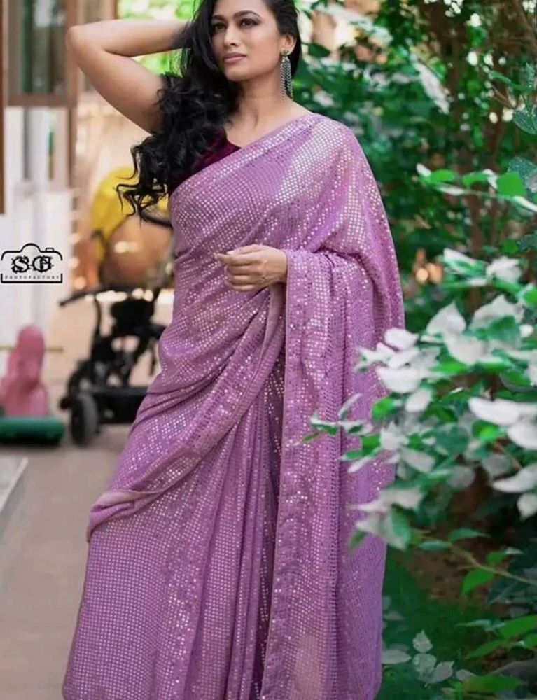 Stunning Sequin Saree 💜💕