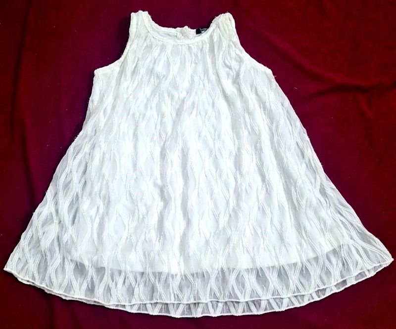 Girls Party Wear Dress White
