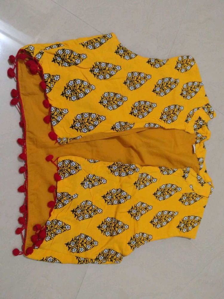 Yellow Floral Print jacket