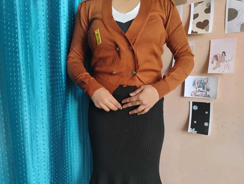 ❤️Free Delivery Brown Cardigan Sweater❤️
