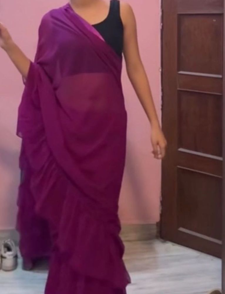 Elegant Ruffle Saree