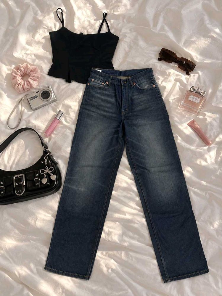 Y2K Style Wide Leg Jeans