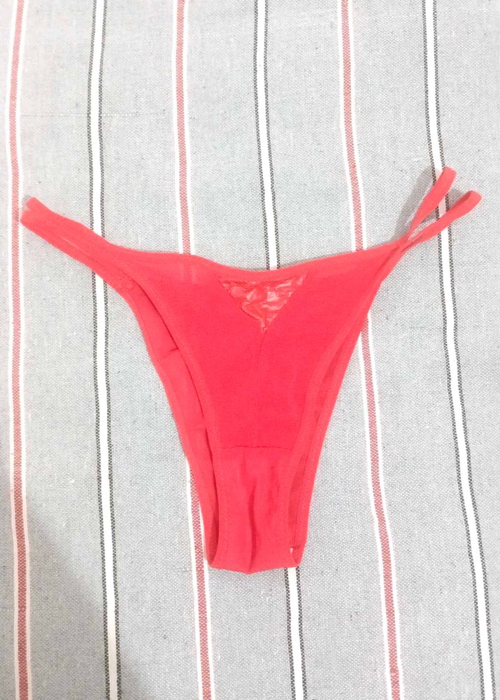 Red Lace Thong Panty