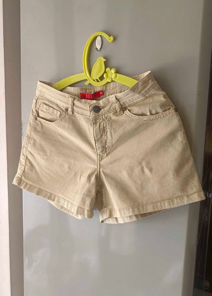 Light Green Cotton Shorts
