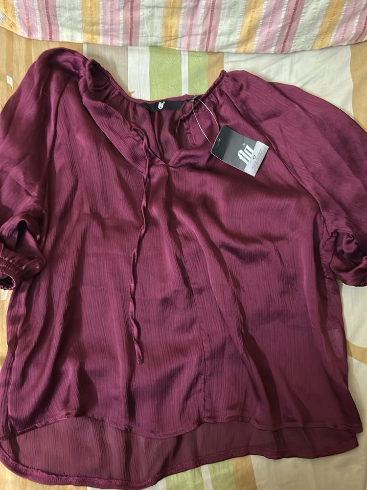 Flowy Burgundy Top