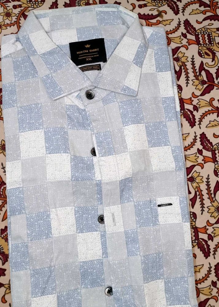 Men's Casual Checkered Shirt &amp; Raymond Pant Set