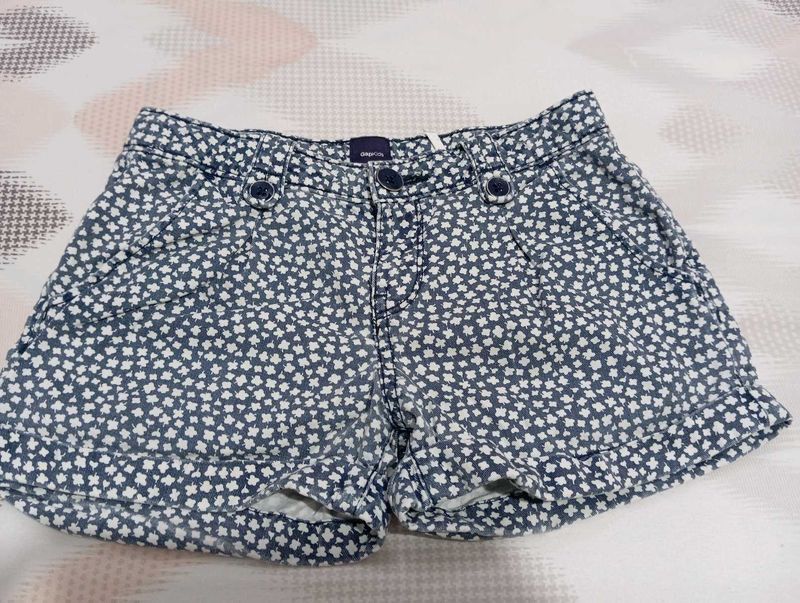 Floral Denim Shorts