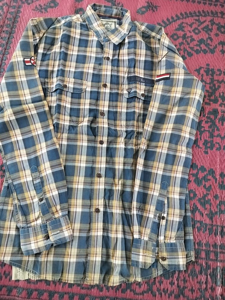 Blue Checks Full Hands Shirt