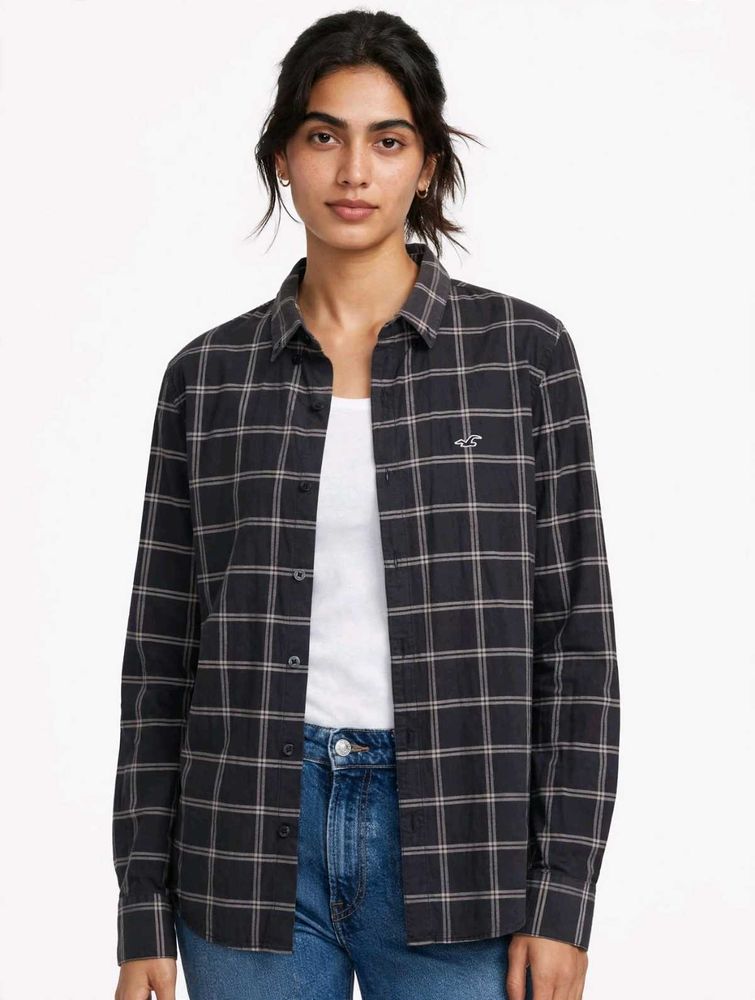 Hollister Plaid Button-Up Shirt