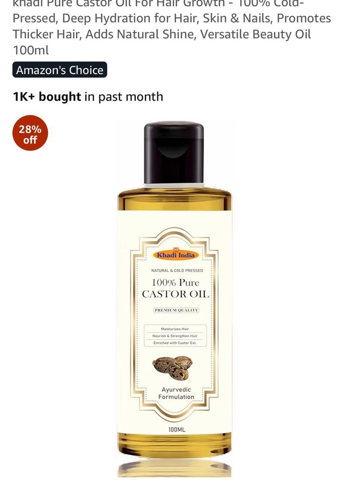 Pure Castor Oil for Hair &amp; Skin