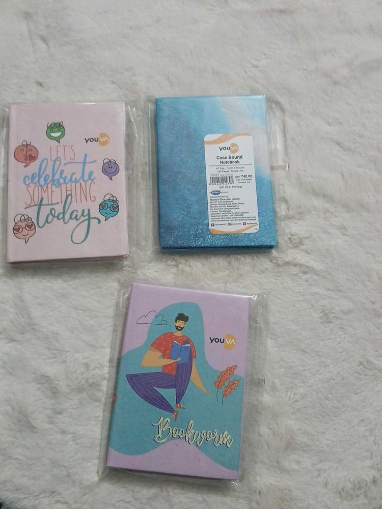 Set of 3 Cute Notebooks