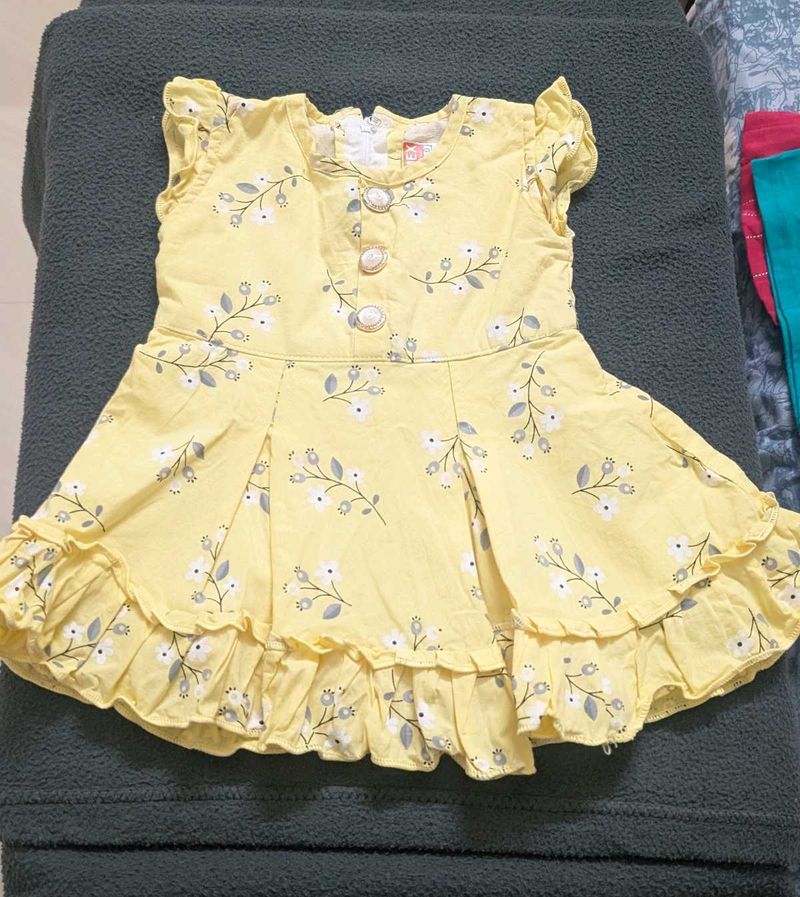 Cute Yellow Floral Dress