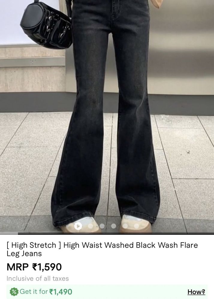 High Waist Flare Leg Jeans