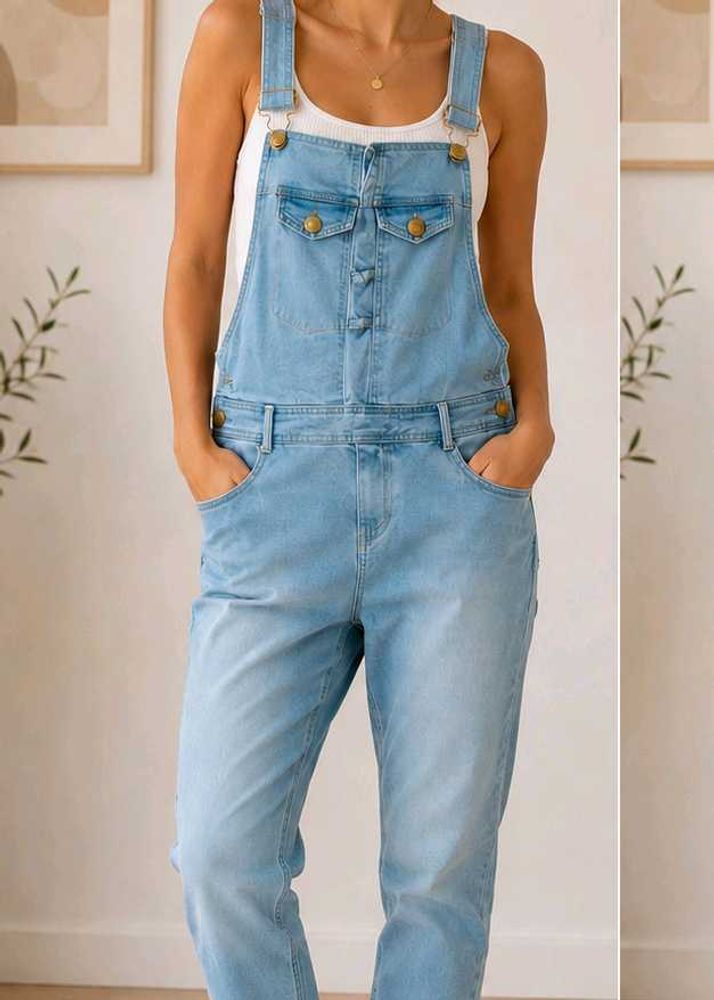 Light Wash Denim Overalls