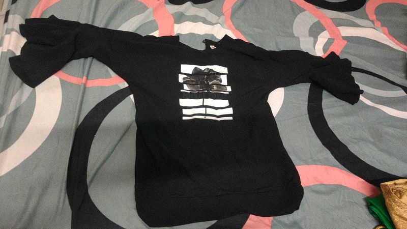 Black Graphic Top