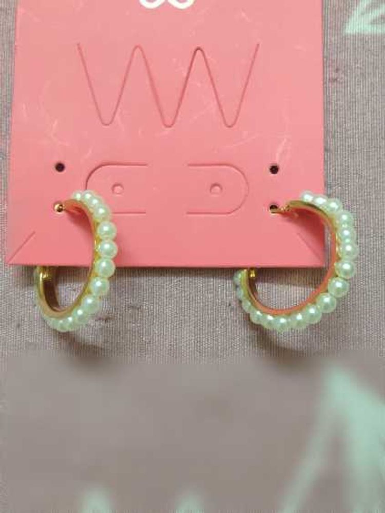 Pearl Hoop Earrings