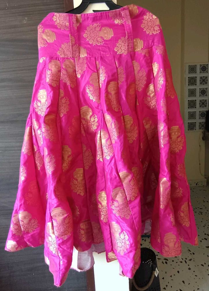 Pink &amp; Gold Ethnic Skirt