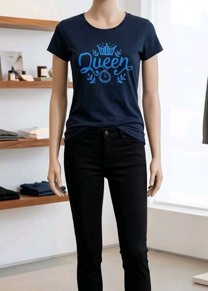 Navy Blue Queen Graphic T-Shirt